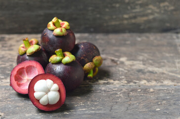 mangosteen fruit isolated on background