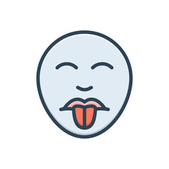 Color illustration icon for taste relish 