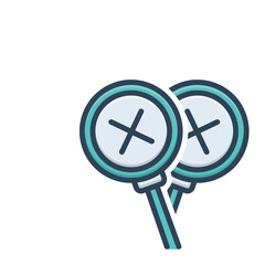 Obraz premium Color illustration icon for false 