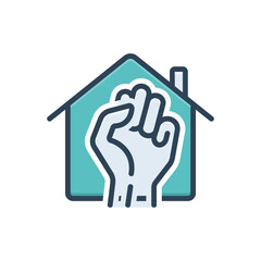 Obraz premium Color illustration icon for occupy