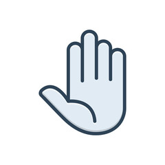 Color illustration icon for palm 
