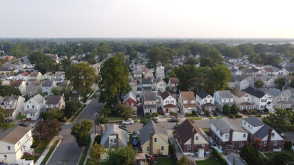 Fototapeta na wymiar Aerial photos of Suburban Life