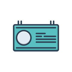 Color illustration icon for according
