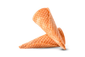 Sugard cones isolated on white background.