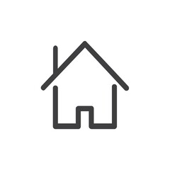 Web home flat icon for apps and websites