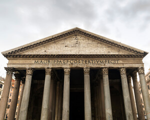 Pantheon,  a former Roman temple, now a church in Rome, Italy