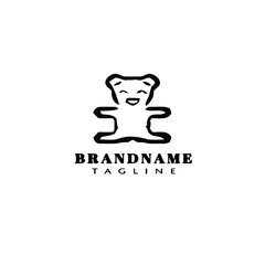 teddy bear logo icon design template vector illustration