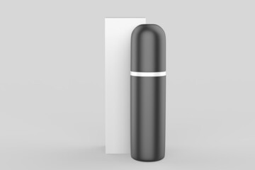 Cosmetic Bottle with Pump Mockup on isolated background. 3d illustration  