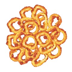 厚塗り水彩のイカリングイラスト・円満たしフレーム