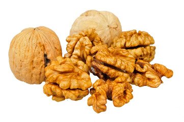 White background of the walnut