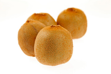 On the white background of kiwi fruit