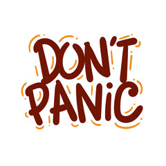 do not panic quote text typography design graphic vector illustration