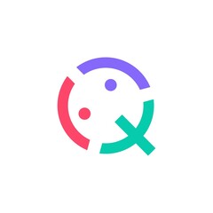 q letter people team family together logo vector icon illustration
