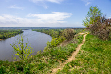 View of the Don River from the high bank
