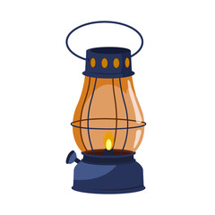 Illustration of isolated old lantern