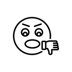 Black line icon for worse