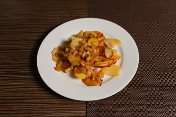 potato with bacon