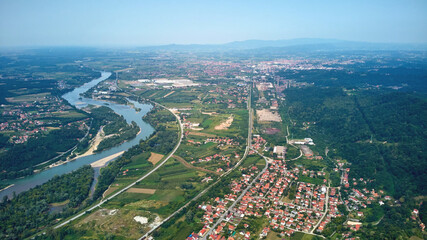 Small town of Banja Koviljaca, Serbia.