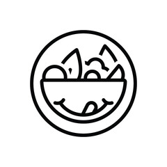 Black line icon for delicious