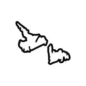 recommend clip art: Black line icon for newfoundland