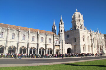 Fototapeta na wymiar Jeronimos Monestry in the city of Belem in Portugal