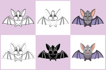 Cartoon Animals set of BAT