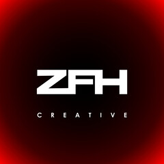 ZFH Letter Initial Logo Design Template Vector Illustration