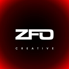 ZFO Letter Initial Logo Design Template Vector Illustration