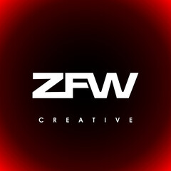 ZFW Letter Initial Logo Design Template Vector Illustration