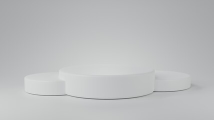 Product Stand empty space for product design show stage showcase for new product banners background Cosmetic Podium stand 3D Rendering.