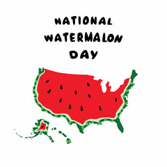 Congratulations on the day of watermelon. USA in watermelon colors.