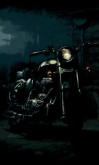 Naklejka na ściany i meble motorcycle on the road