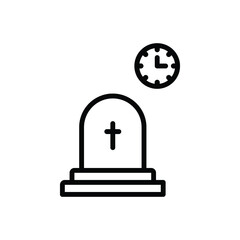 Black line icon for eventually