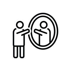 Black line icon for itself