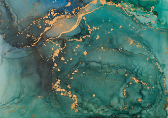 Alcohol ink art.Mixing liquid paints. Modern, abstract colorful background, wallpaper. Marble texture.Translucent colors