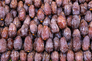 pitted dates. Traditional iftar food..