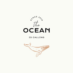 Hand drawn line art minimal travel vector logo design template. Illustration of elegant signs and badges for travel agency, tour operator, photographer, travel blogger.