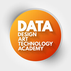 DATA - Design Art Technology Academy acronym, concept background
