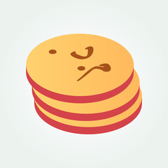 Morocco currency symbol coin isometric vector illustration design