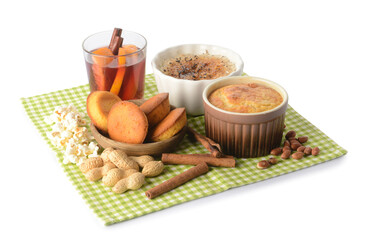 Traditional food for Festa Junina (June Festival) on white background