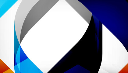 Obraz premium Abstract square shape with overlapping waves, minimal geometric background. Vector Illustration For Wallpaper, Banner, Background, Landing Page