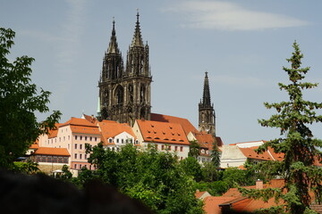 Fototapeta na wymiar Blick über die Altstadt zum Meissner Dom