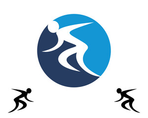 people run athlete logo template 1