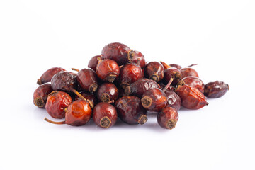 Obraz premium healthy rosehips on white background 