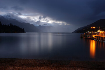 Sunset in Queenstown. New Zealand.