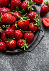 Fresh ripe delicious strawberries