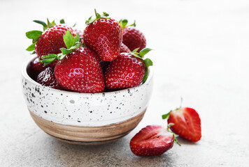 Fresh ripe delicious strawberries