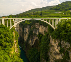 Fototapeta na wymiar Diga e ponte di Santa Giustina, Val di Non, Tassullo, Trentino
