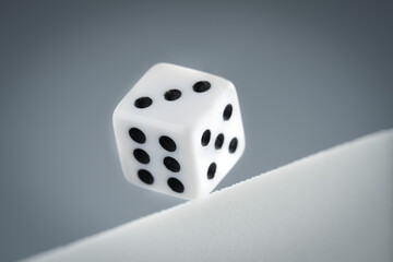 white dice on white