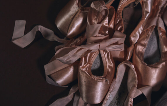 Close Up Ballet Pointe Shoes